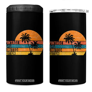 Vintage 1946 Limited Edition 4 in 1 Can Cooler Tumbler Retro Sunset 80th Birthday 80 Year Old Gifts TS10 One Size: 16 oz Black Print Your Wear