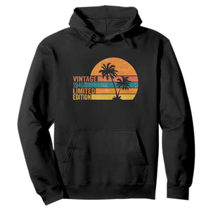 Vintage 1946 Limited Edition Hoodie Retro Sunset 80th Birthday 80 Year Old Gifts TS10 Black Print Your Wear