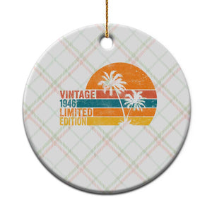 Vintage 1946 Limited Edition Ceramic Ornament Retro Sunset 80th Birthday 80 Year Old Gifts TS10 1pc Christmas Plaid Print Your Wear