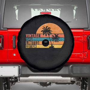 Vintage 1946 Limited Edition Spare Tire Cover Retro Sunset 80th Birthday 80 Year Old Gifts TS10 Black Print Your Wear