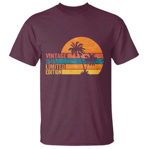 Vintage 1946 Limited Edition T Shirt Retro Sunset 80th Birthday 80 Year Old Gifts TS10 Maroon Print Your Wear