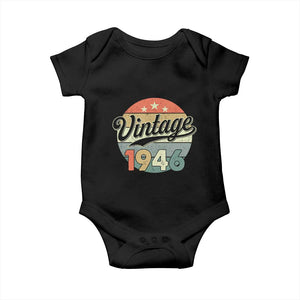 Vintage 1946 Baby Onesie 80 Year Old 80th Birthday Gifts TS10 Black Print Your Wear