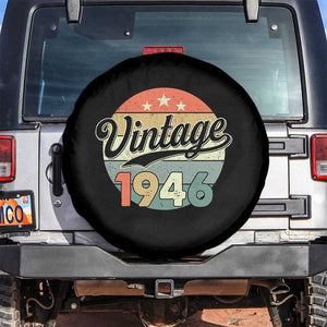 Vintage 1946 Spare Tire Cover 80 Year Old 80th Birthday Gifts TS10 No hole Black Print Your Wear