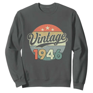 Vintage 1946 Sweatshirt 80 Year Old 80th Birthday Gifts TS10 Dark Heather Print Your Wear