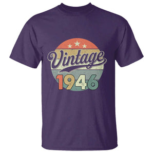 Vintage 1946 T Shirt 80 Year Old 80th Birthday Gifts TS10 Purple Print Your Wear