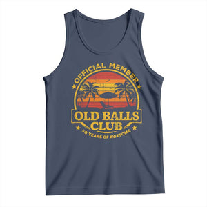 Funny 50th Birthday Tank Top Retro Old Balls Club Gag Gift TS10 Navy Print Your Wear