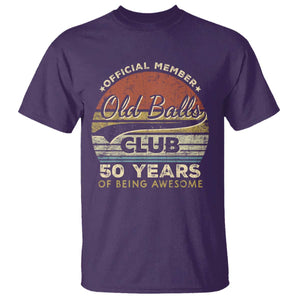 Funny 50th Birthday T Shirt Retro Old Balls Club 50 Years Of Awesome Gag Gift TS10 Purple Print Your Wear