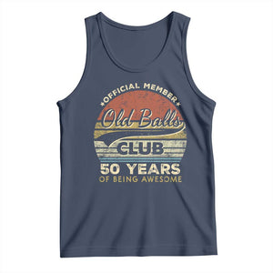 Funny 50th Birthday Tank Top Retro Old Balls Club 50 Years Of Awesome Gag Gift TS10 Navy Print Your Wear