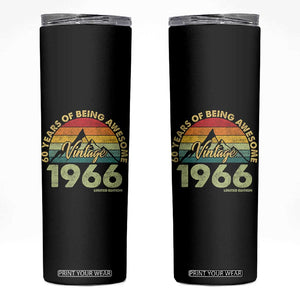 60th Birthday Skinny Tumbler Vintage 1966 Limited Edition 60 Year Old Gift TS10 Black Print Your Wear