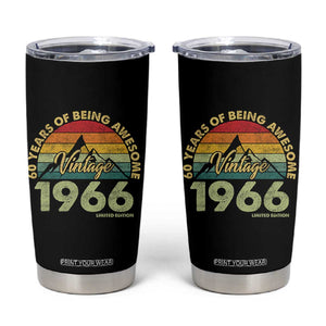 60th Birthday Tumbler Cup Vintage 1966 Limited Edition 60 Year Old Gift TS10 Black Print Your Wear