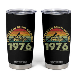 50th Birthday Tumbler Cup Vintage 1976 Limited Edition 50 Year Old Gift TS10 Black Print Your Wear