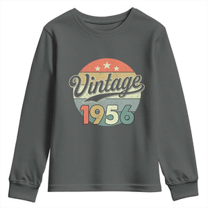 Vintage 1956 Youth Sweatshirt 70 Year Old 70th Birthday Gifts TS10 Dark Heather Print Your Wear