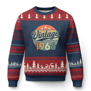 Vintage 1966 Ugly Christmas Sweater 60 Year Old 60th Birthday Gifts TS10 Navy Red Print Your Wear