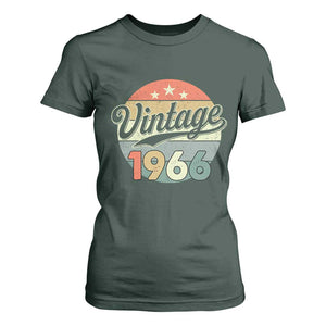 Vintage 1966 T Shirt For Women 60 Year Old 60th Birthday Gifts TS10 Dark Forest Green Print Your Wear