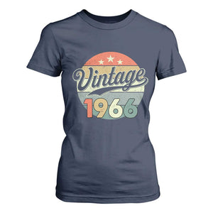 Vintage 1966 T Shirt For Women 60 Year Old 60th Birthday Gifts TS10 Navy Print Your Wear