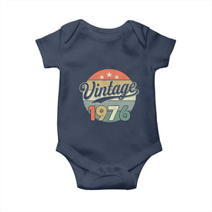 Vintage 1976 Baby Onesie 50 Year Old 50th Birthday Gifts TS10 Navy Print Your Wear