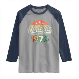 Vintage 1976 Raglan Shirt 50 Year Old 50th Birthday Gifts TS10 Sport Gray Navy Print Your Wear