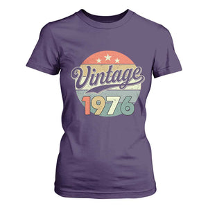 Vintage 1976 T Shirt For Women 50 Year Old 50th Birthday Gifts TS10 Purple Print Your Wear