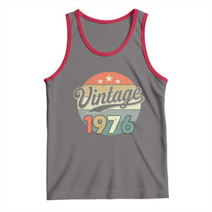 Vintage 1976 Tank Top 50 Year Old 50th Birthday Gifts TS10 Deep Heather Red Print Your Wear
