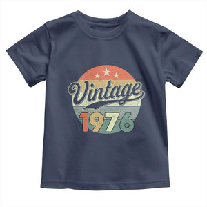 Vintage 1976 Toddler T Shirt 50 Year Old 50th Birthday Gifts TS10 Navy Print Your Wear