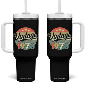 Vintage 1976 Tumbler With Handle 50 Year Old 50th Birthday Gifts TS10 One Size: 40 oz Black Print Your Wear