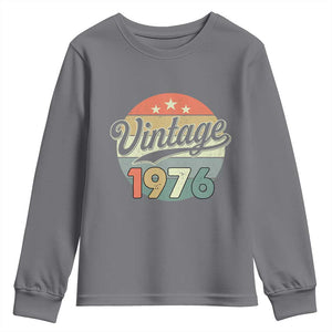 Vintage 1976 Youth Sweatshirt 50 Year Old 50th Birthday Gifts TS10 Charcoal Print Your Wear