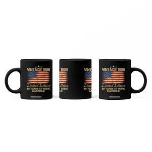60th Birthday Coffee Mug Vintage 1966 Limited Edition 60 Year Old Birthday USA Flag TS10 Print Your Wear