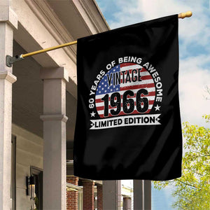 60th Birthday Garden Flag Vintage 1966 60 Year Old Birthday American Flag TS10 Print Your Wear
