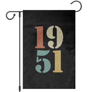 75th Birthday Garden Flag Classic Retro 1951 70 Year Old Gifts TS10 Black Print Your Wear