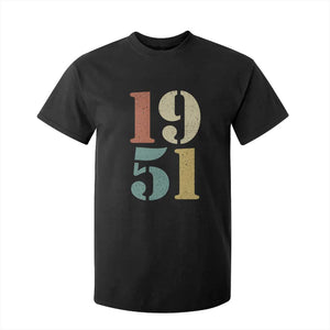 75th Birthday T Shirt For Kid Classic Retro 1951 70 Year Old Gifts TS10 Black Print Your Wear