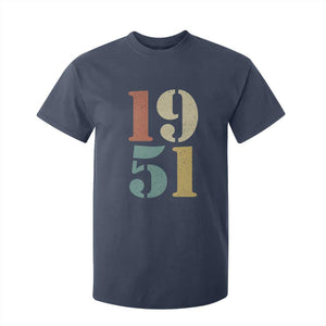 75th Birthday T Shirt For Kid Classic Retro 1951 70 Year Old Gifts TS10 Navy Print Your Wear