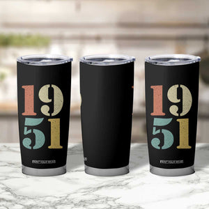 75th Birthday Tumbler Cup Classic Retro 1951 70 Year Old Gifts TS10 Print Your Wear