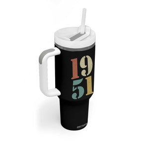 75th Birthday Tumbler With Handle Classic Retro 1951 70 Year Old Gifts TS10 Print Your Wear