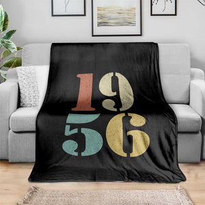 70th Birthday Throw Blanket Classic Retro 1956 70 Year Old Gifts TS10 Print Your Wear