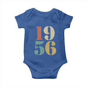70th Birthday Baby Onesie Classic Retro 1956 70 Year Old Gifts TS10 Royal Blue Print Your Wear