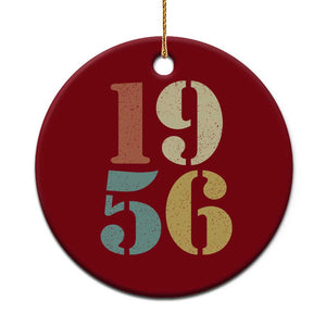 70th Birthday Ceramic Ornament Classic Retro 1956 70 Year Old Gifts TS10 1pc Red Print Your Wear