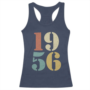 70th Birthday Racerback Tank Top Classic Retro 1956 70 Year Old Gifts TS10 Navy Print Your Wear
