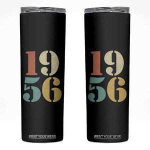 70th Birthday Skinny Tumbler Classic Retro 1956 70 Year Old Gifts TS10 Black Print Your Wear