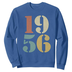 70th Birthday Sweatshirt Classic Retro 1956 70 Year Old Gifts TS10 Royal Blue Print Your Wear
