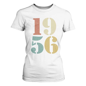 70th Birthday T Shirt For Women Classic Retro 1956 70 Year Old Gifts TS10 White Print Your Wear