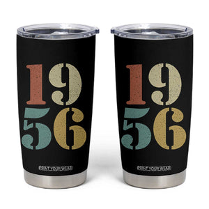 70th Birthday Tumbler Cup Classic Retro 1956 70 Year Old Gifts TS10 Black Print Your Wear