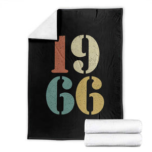 60th Birthday Throw Blanket Classic Retro 1966 60 Year Old Gifts TS10 Black Print Your Wear