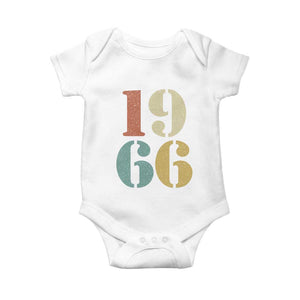 60th Birthday Baby Onesie Classic Retro 1966 60 Year Old Gifts TS10 White Print Your Wear