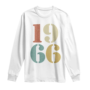 60th Birthday Long Sleeve Shirt Classic Retro 1966 60 Year Old Gifts TS10 White Print Your Wear