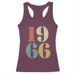 60th Birthday Racerback Tank Top Classic Retro 1966 60 Year Old Gifts TS10 Maroon Print Your Wear