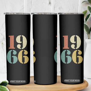 60th Birthday Skinny Tumbler Classic Retro 1966 60 Year Old Gifts TS10 Print Your Wear