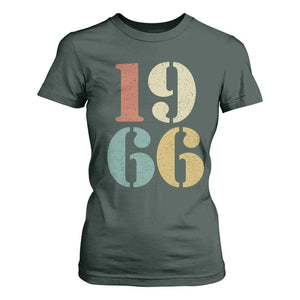 60th Birthday T Shirt For Women Classic Retro 1966 60 Year Old Gifts TS10 Dark Forest Green Print Your Wear