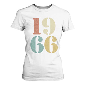 60th Birthday T Shirt For Women Classic Retro 1966 60 Year Old Gifts TS10 White Print Your Wear