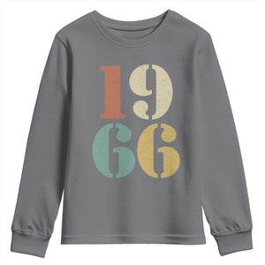 60th Birthday Youth Sweatshirt Classic Retro 1966 60 Year Old Gifts TS10 Charcoal Print Your Wear