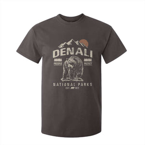 Denali National Park T Shirt For Kid Alaska Mountain Mountain Camping Hiking Mountaineering TS10 Dark Chocolate Print Your Wear
